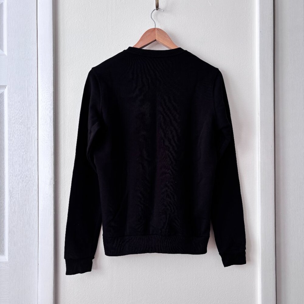 GUCCI Men's Black Leopard Appliqué Logo Print Crewneck Sweatshirt - Picture 4 of 7